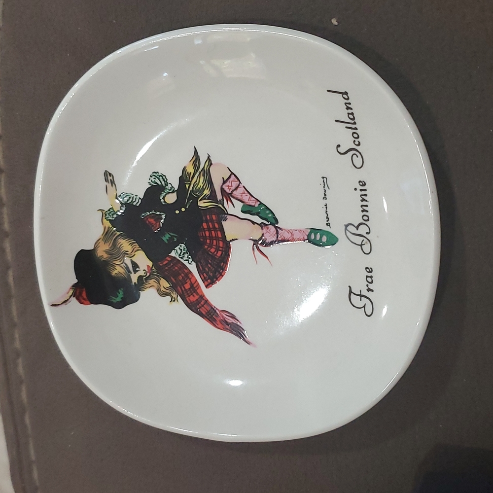 Vintage Brownie ceramic 5"×5" plate by J.H. Weatherly and Sons LTD
